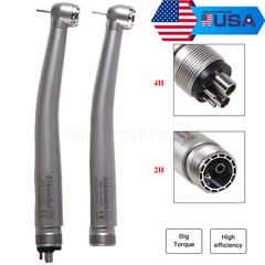 Dental Fiber Optic LED E-generator/ High Speed Handpiece Push Button 2/4 Holes