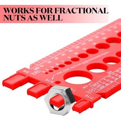 2 Fastener Screw Bolt Nut Thread Measure Gauges Size Checker Standard & Metric