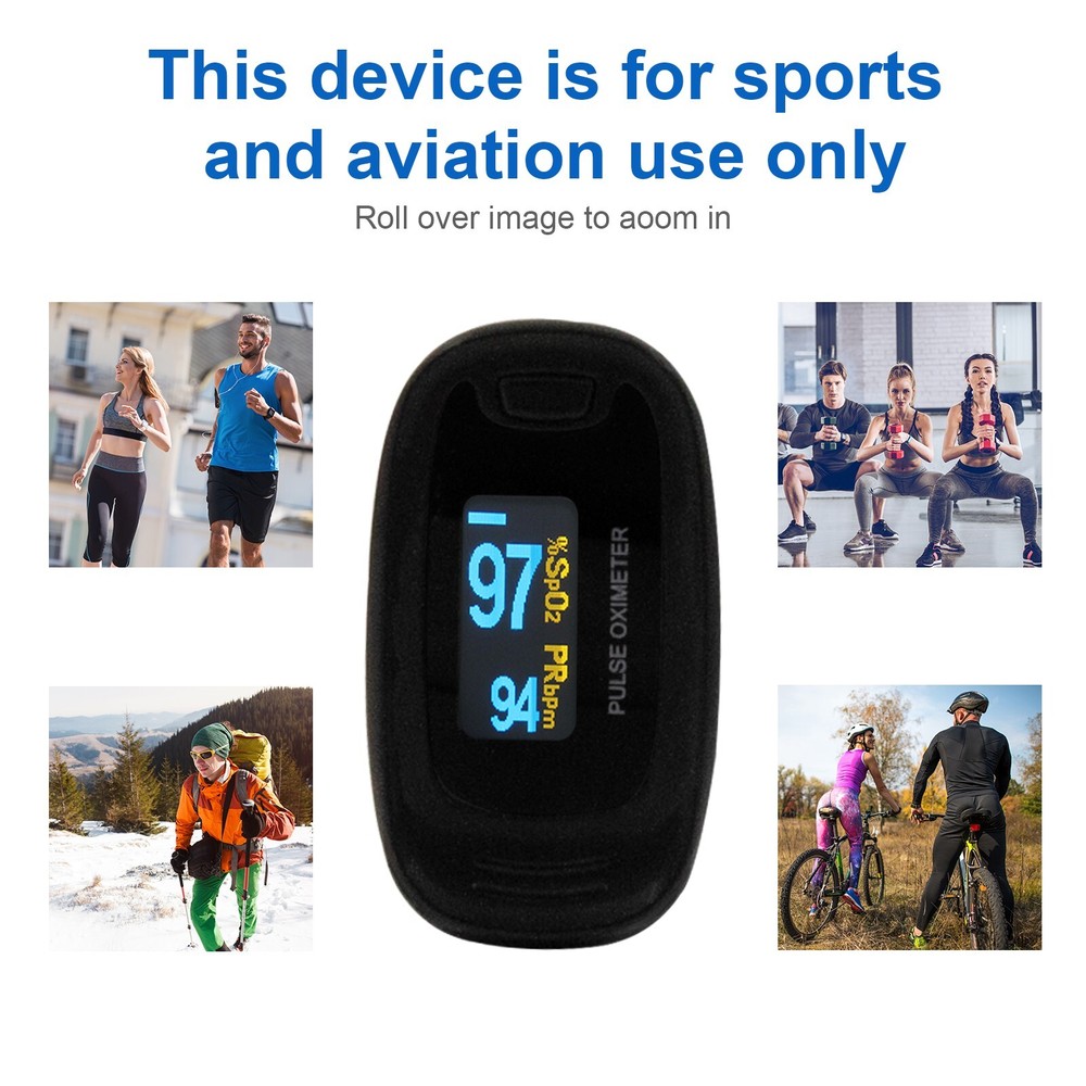 Finger Pulse Oximeter Meter SpO2 Heart Rate Monitor Blood Oxygen Saturation FDA
