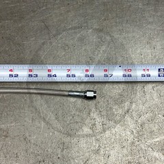 56″ Stainless Steel Braided Hydraulic Line (-3AN 90 Degree to -3AN Straight)