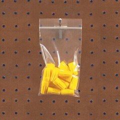 Resealable Poly Bag with Hang Hole, 2 x 3 Inch, 1000 Pack, 4 Mil Clear