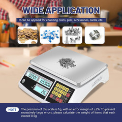 Counting Scale, Coin Scale to Weigh Coins, Precision Electronic Gram Scale for P