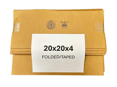 20″ x 20″ x 4″ CARDBOARD BOX – 200 lb – SINGLE BOX