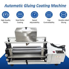 110V Automatic Steel Roller Gluing Coating Machine Double-sided Gluing Machine