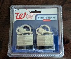 Walgreens Heavy Duty Steel Padlocks 2 Pack, Same Key Opens Both Locks