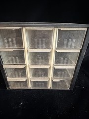 vintage Akro-Mils 9-drawer small parts storage cabinet organizer (B3)