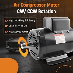 7.5HP Air Compressor Motor 30A Electric Single Phase Motor 3450RPM Frame CW/ CCW