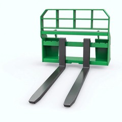 46″ Skid Steer Quick Attach Pallet Fork Frame for Universal Tractors 4000Lbs Gre