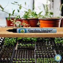 2 Pack Garden Marker Pen Permanent Markers Black (UV Fade Resistant Marker Pens