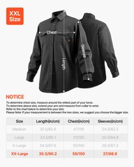 VEVOR Flame-Resistant Welding Jacket XXL-Sized 7oz FR Cotton Safety Jacket
