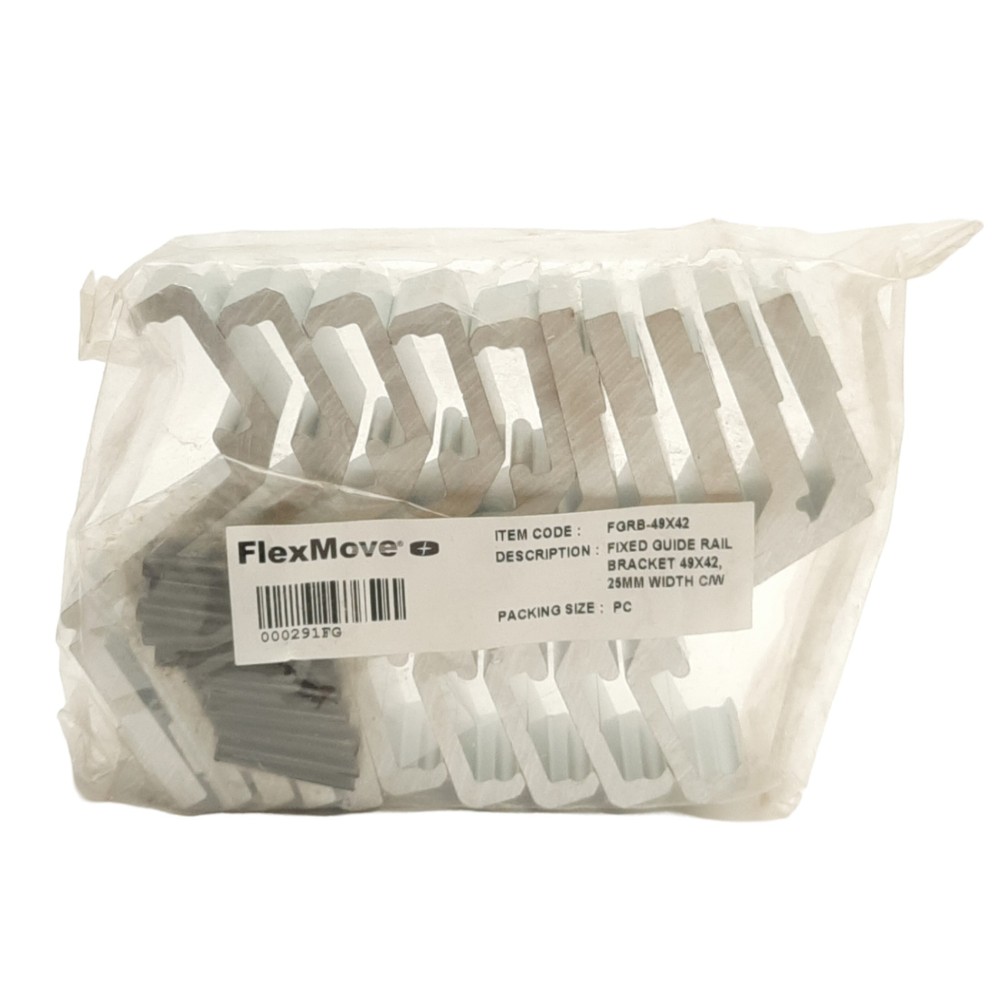 Lot of 10 Dorner FGRB-49X42 FlexMove Fixed Guide Rail Brackets, Aluminum