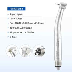 US COXO Dental Handpiece High Speed Turbine Self Power LED Shadowless 4 Hole NSK