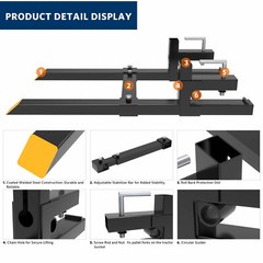 43″ 1500lb Pallet Forks Clamp on Loader Bucket Skidsteer Tractor 60″ 4000lbs