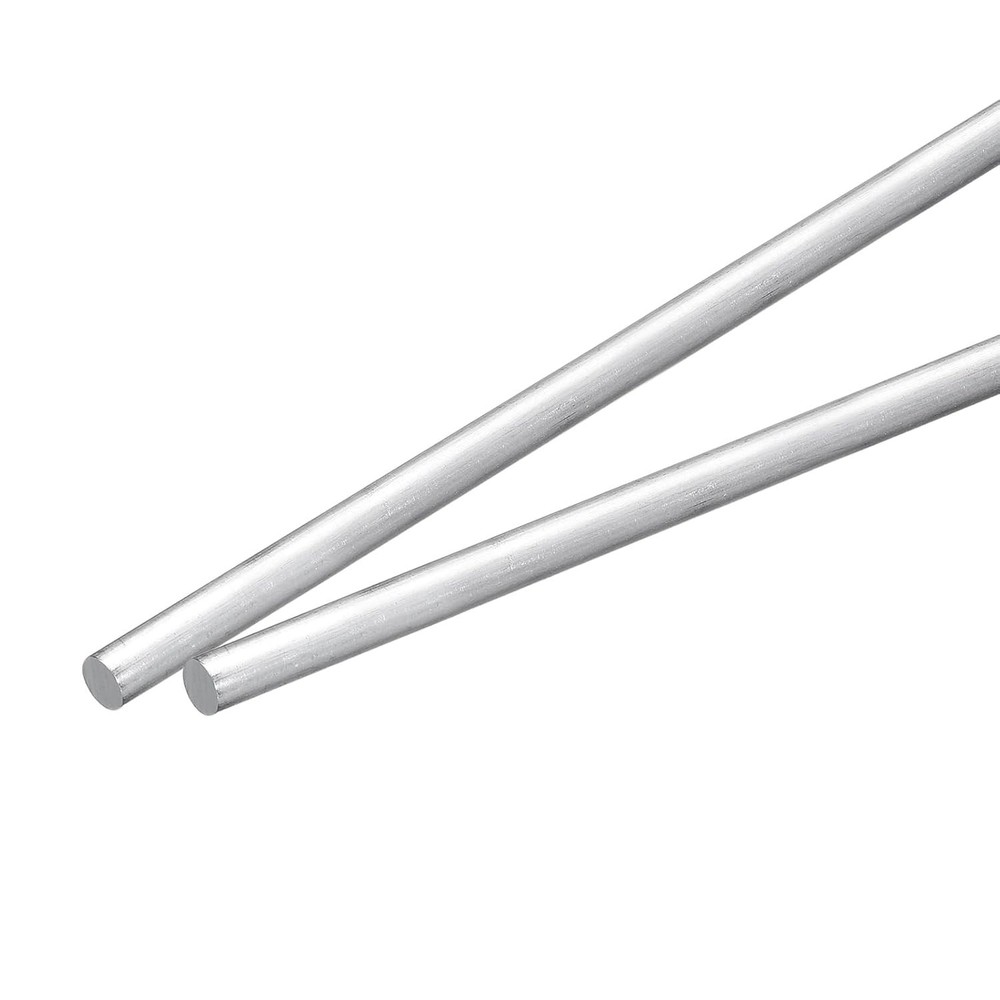 2-Piece 12” Aluminum Round Rods 5mm Dia 6061 Alloy for Industrial & DIY Craft