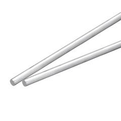 2-Piece 12” Aluminum Round Rods 5mm Dia 6061 Alloy for Industrial & DIY Craft