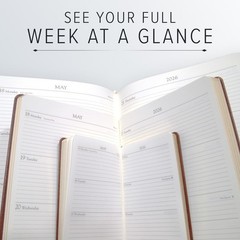 Leather Pocket Weekly Monthly Planner 2027, Regular & Wide – Gallery Leather