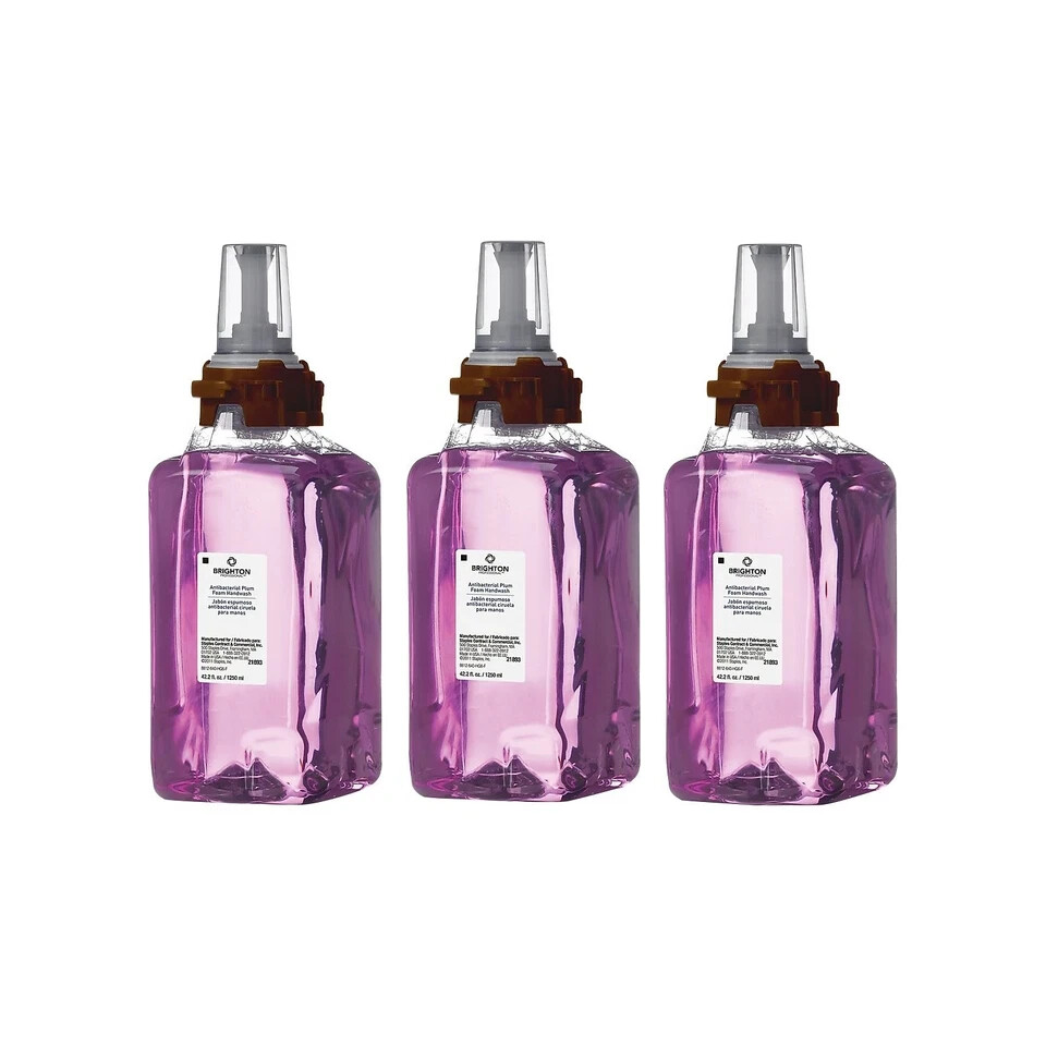 3X Brighton ADX-12 Antibacterial Foaming Hand Wash Refills Plum BPR50957