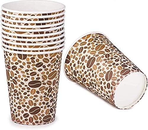 Hot Coffee Paper Cups [Pack of 50] 4oz – Disposable Take – Away Coffee Cups For