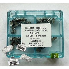 10srt/box Orthodontic Buccal Tubes Dental 1st Molar MBT Roth 022 Bondable Mesh