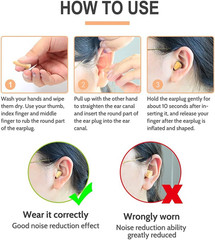 LYSIAN Slim Fit Foam Ear Plugs for Small Ear Canals, 100 Pairs 35Db SNR Noise Re