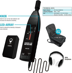 Pro Ultrasonic Leaking Detector Transmitter Auto Noise Finder, Electronic Stetho
