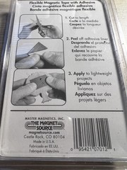 Flexible Magnetic Tape with Adhesive Backing 1/2in x 10 feet