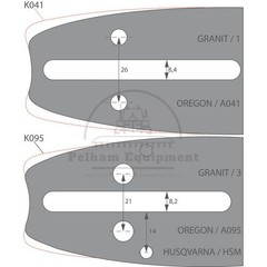 Endurance Cut Pro Guide Bar 188PXBK041 .325″ 45cm 72DL 1.5mm A041