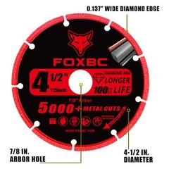 4.5 in. Diamond Metal Cut-Off Wheel -3 Pack