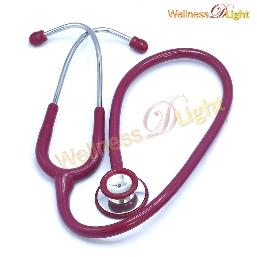 Classic Dual Head Cardiology Maroon Stethoscope for Medic, Clinical and Home Use
