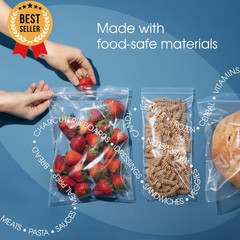 1000 Clear Reclosable Zip Lock Bags 8×10 Inch 2 Mil Quart Plastic Poly Resealabl