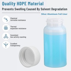 100PCS 20ml Scintillation Vials Counting Vials HDPE Plastic Clear Sample Vials