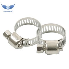 100 Pack 1/2″-3/4″ Stainless Steel Drive Hose Clamps Fuel Line Clip
