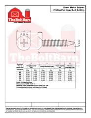 #8 Phillips Flat Head Self Drilling Sheet Metal Screws Zinc (Pick Length & Qty)