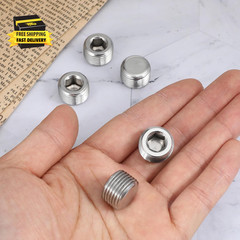 5 PCS 3/8″ NPT Male Pipe Plug Stainless Steel Pipe Plug Fitting Set Hex Counter