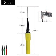 4PCS Piercing Clip Test Probe Set 0.7mm Wire Piercing Pins for Car Tester