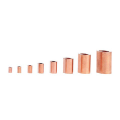 Stainless Steel Wire Rope Ferrule, 304 Stainless Steel / Copper , For Crimping