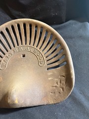 #28 CAST IRON Tractor Implement Seat WALTER A WOOD Hoosick Falls New York USA