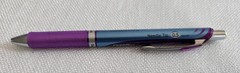 pentel enerGel liquid Pen Violet Ink & Barrel 5m RTX Retractable BLN75-V LOT of6