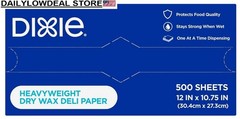 500 Heavyweight Premium Dry Wax Papers Sheets (Size: 12″ X 10.75″)
