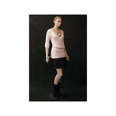 Female Fleshtone Realistic Fiberglass Adult Mannequin with Molded Hair and Base