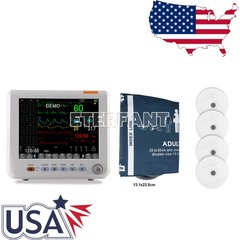 ETERFANT Patient Vital Signs Monitor Multi-Parameter ECG/NIBP/TEMP/RESP/SPO2/PR