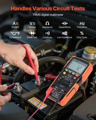 VEVOR Digital Multimeter 6000-Count TRMS Voltmeter Current Tester Auto-Ranging
