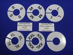 Set of 6 Clothing Rack Round Size Divider S M L XL XXL & BLANK Retail Store