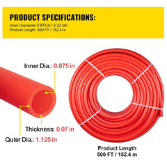 PEX-B Tubing 7/8 in-500 ft Coil Certified Non-Barrier Radiant Floor Heat