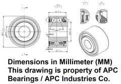 Premium Ag HD Double Row Bearing 5204KRP51 w/3-Lip Seal 0.635″ x 1.85″ x 1.149″