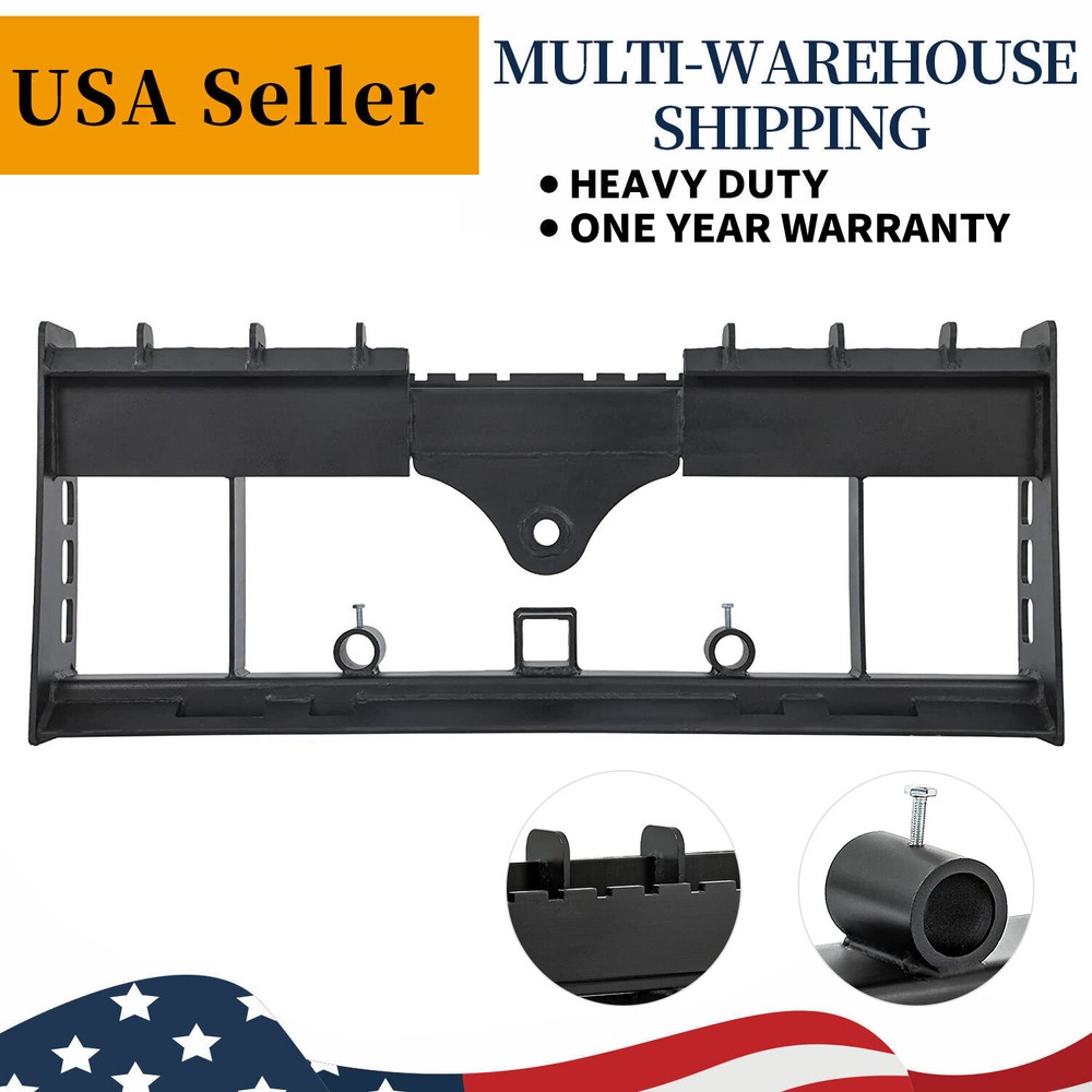 Pallet Fork Frame W/ Receiver Hitch for Skid Steer Loader Bobcat Kubota 4000LBS