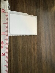 100 pieces Adhesive blank white scrap labels, 1.5″x1″ synthetic material 