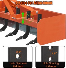5 PCS Box Blade Shank for Tractor 16″ Ripper Shanks Scarifier Tooth with 4 Holes