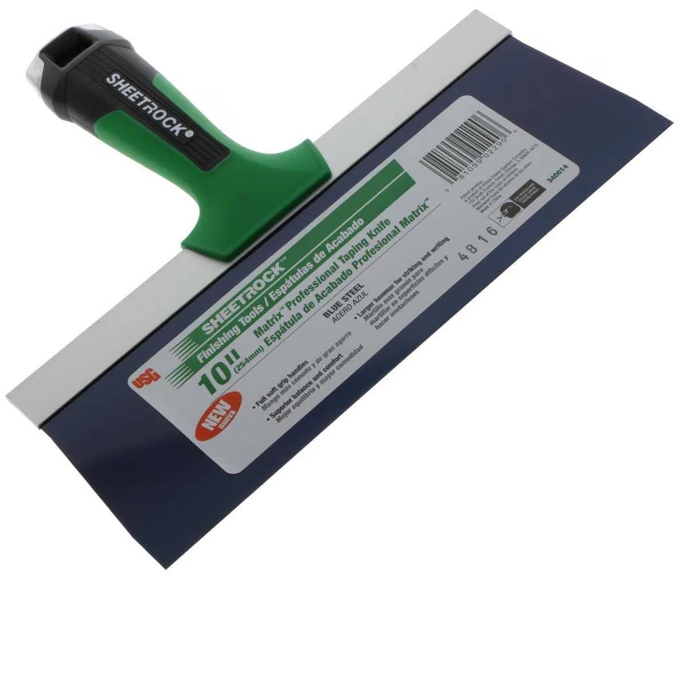 USG Sheetrock Matrix Carbon Blue Steel Drywall Taping Knife 10″