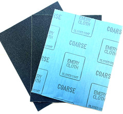 9 x 11 EMERY CLOTH COARSE SANDPAPER SHEETS – CLOSED COAT – 50 PIECES – OLD STOCK